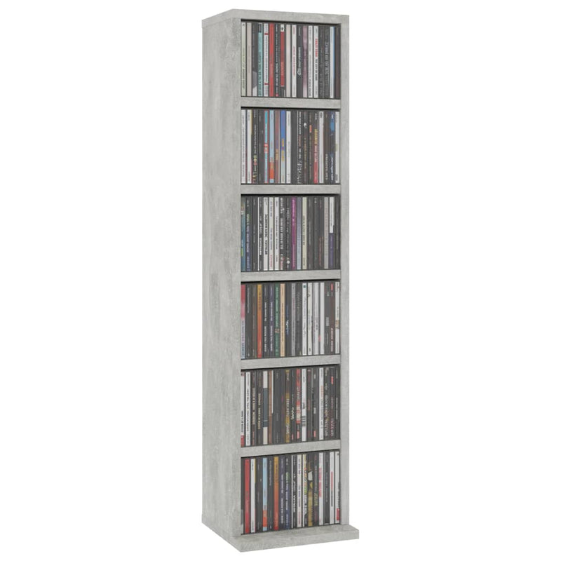 CD Cabinet Concrete Gray 8.3"x9"x34.6" Chipboard