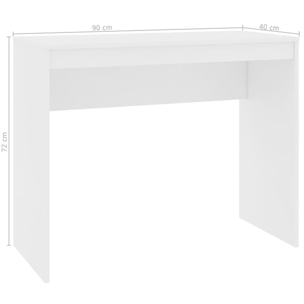 Desk White 35.4"x15.7"x28.3" Chipboard