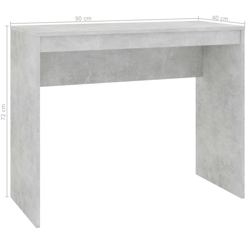 Desk Concrete Gray 35.4"x15.7"x28.3" Chipboard