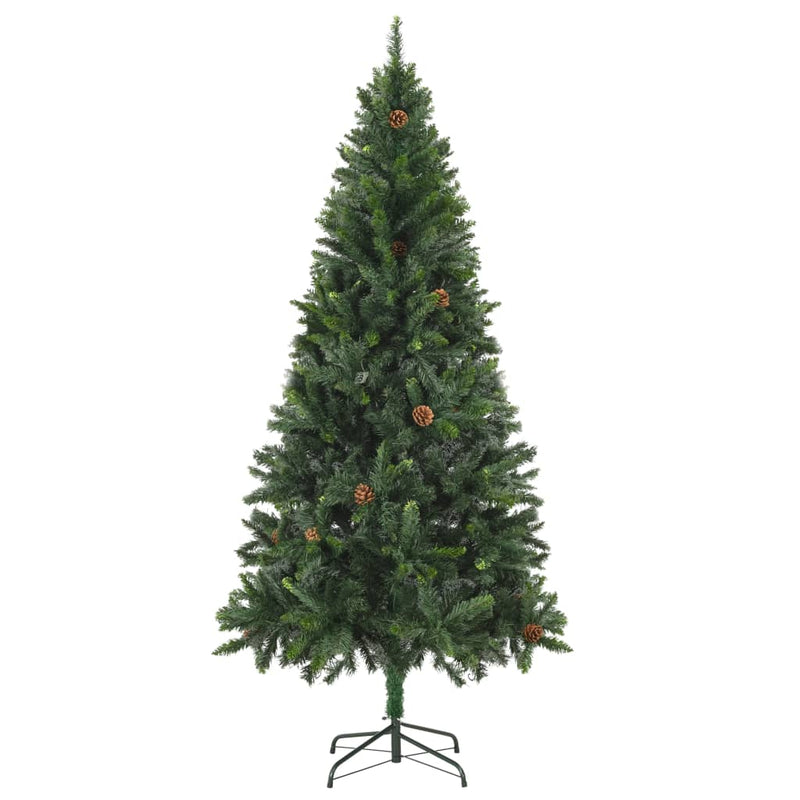 Artificial Christmas Tree with Pine Cones Green 70.9"