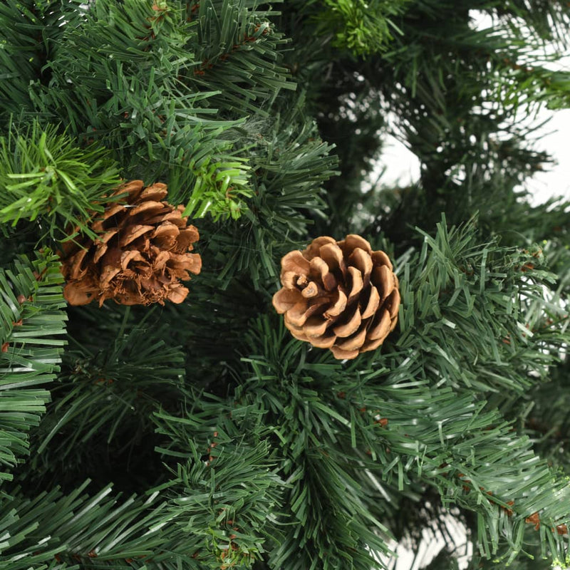 Artificial Christmas Tree with Pine Cones Green 82.7"