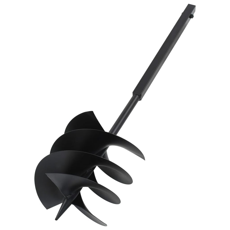 Ground Drill with Handle 9.8" Steel Black