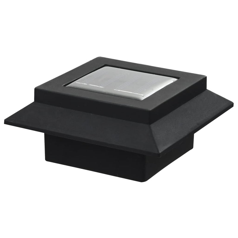 Outdoor Solar Lamps 12 pcs LED Square 4.7" Black