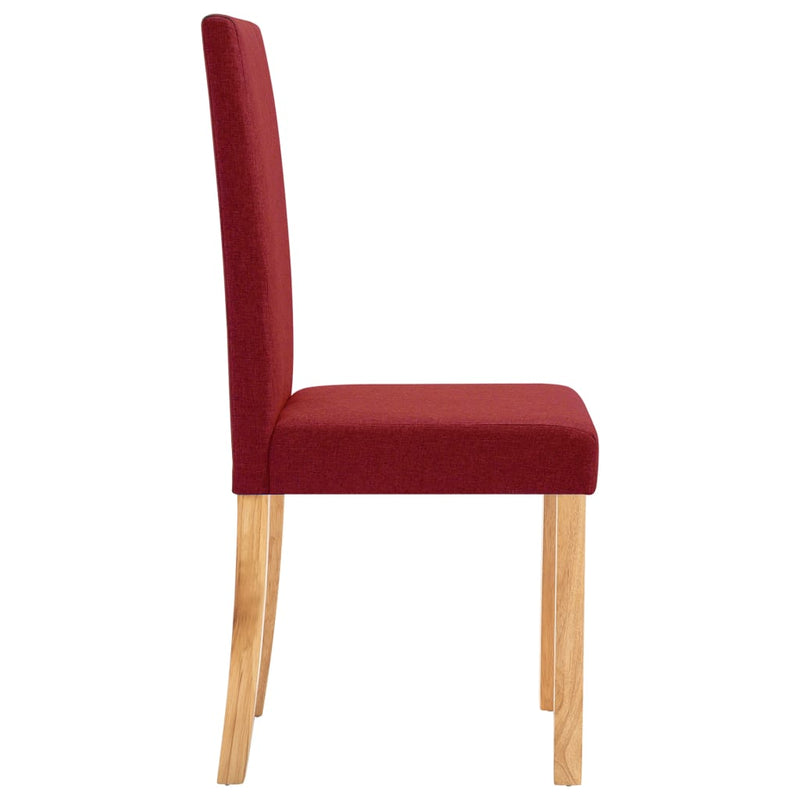 Dining Chairs 6 pcs Wine Red Fabric