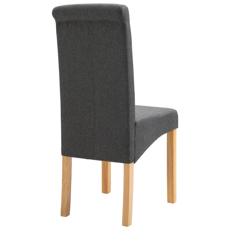 Dining Chairs 6 pcs Gray Fabric