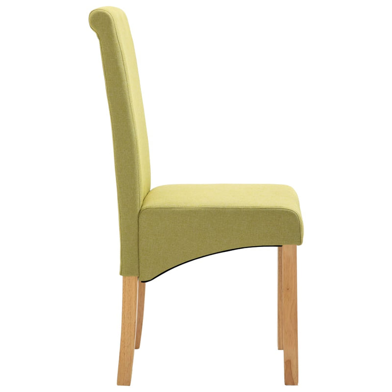 Dining Chairs 6 pcs Green Fabric