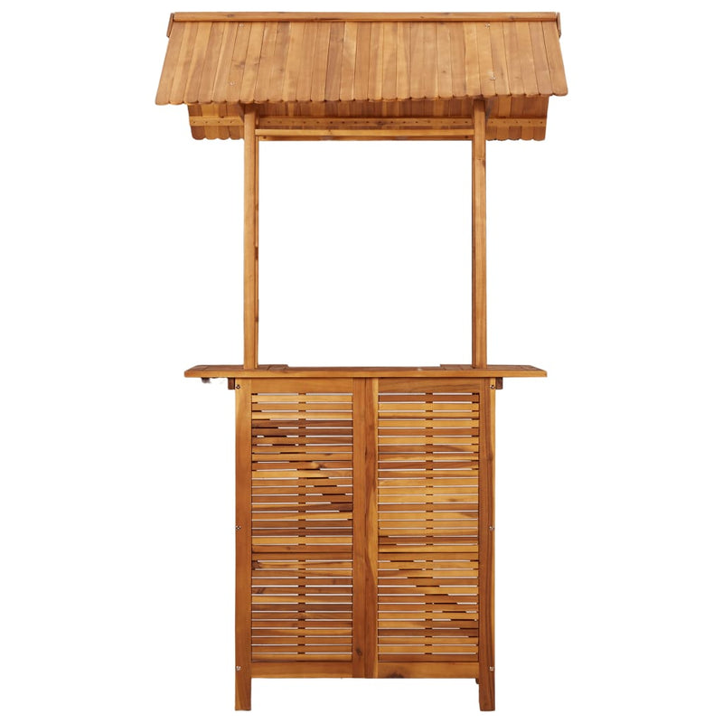 Patio Bar Table with Rooftop 48"x41.7"x85.4" Solid Acacia Wood