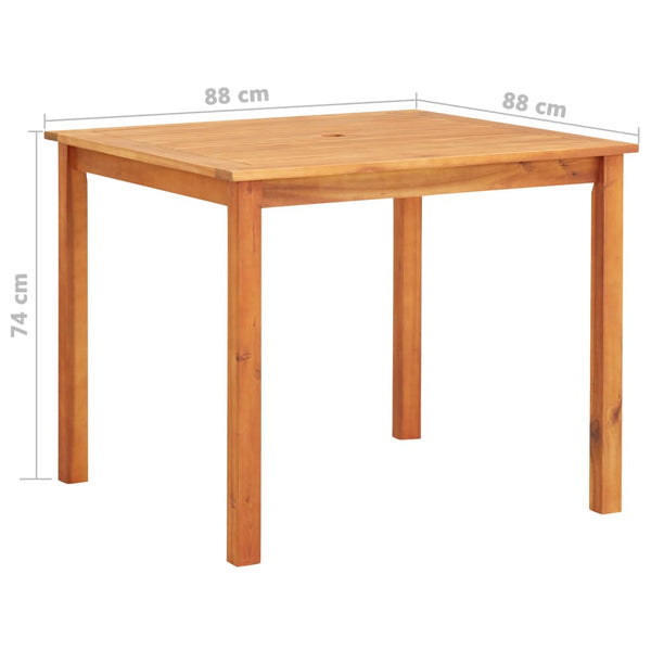 Patio Table 34,6"x34,6"x29.1" Solid Acacia Wood