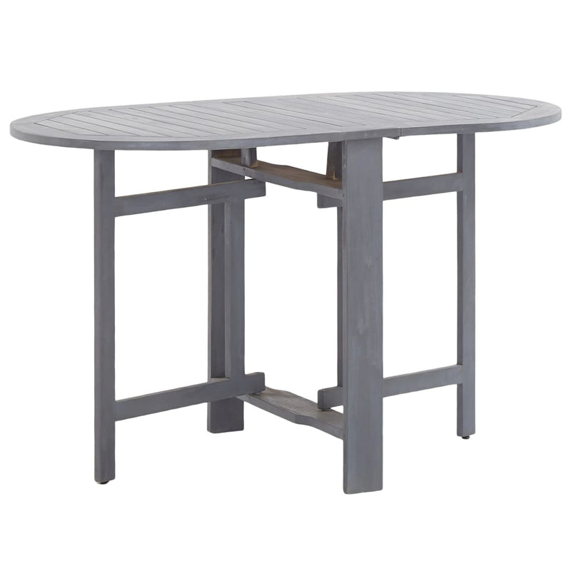Patio Table Gray 47.2"x27.6"x29.1" Solid Acacia Wood