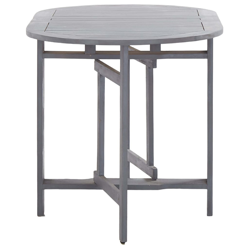 Patio Table Gray 47.2"x27.6"x29.1" Solid Acacia Wood
