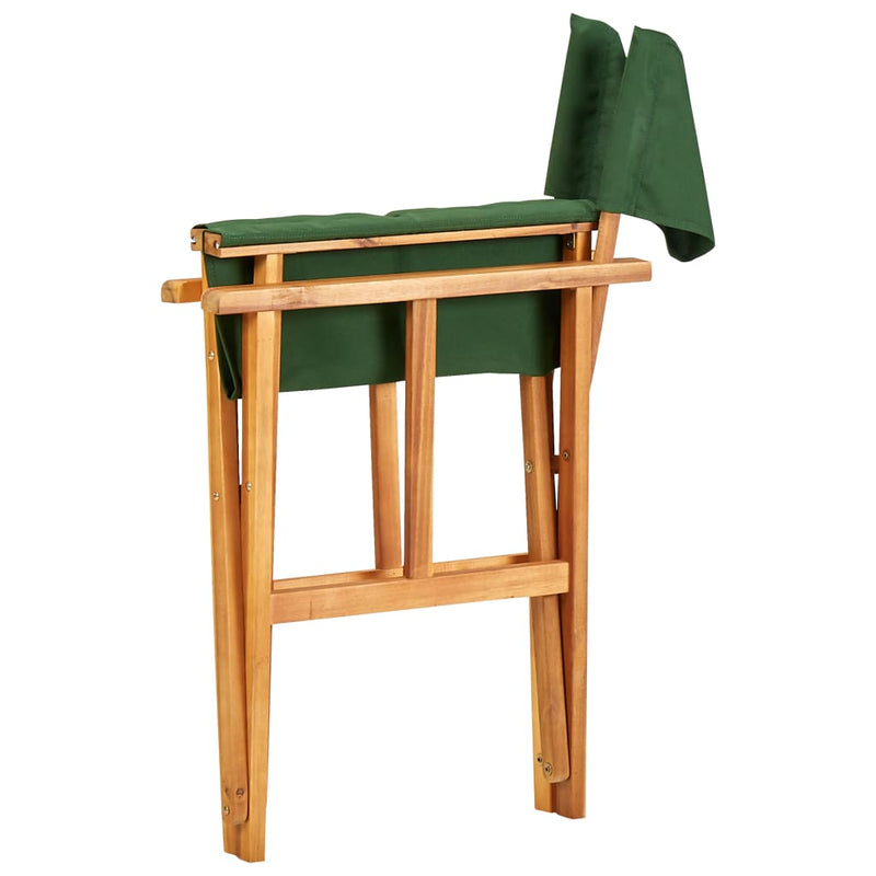 Director's Chairs 2 pcs Solid Acacia Wood Green