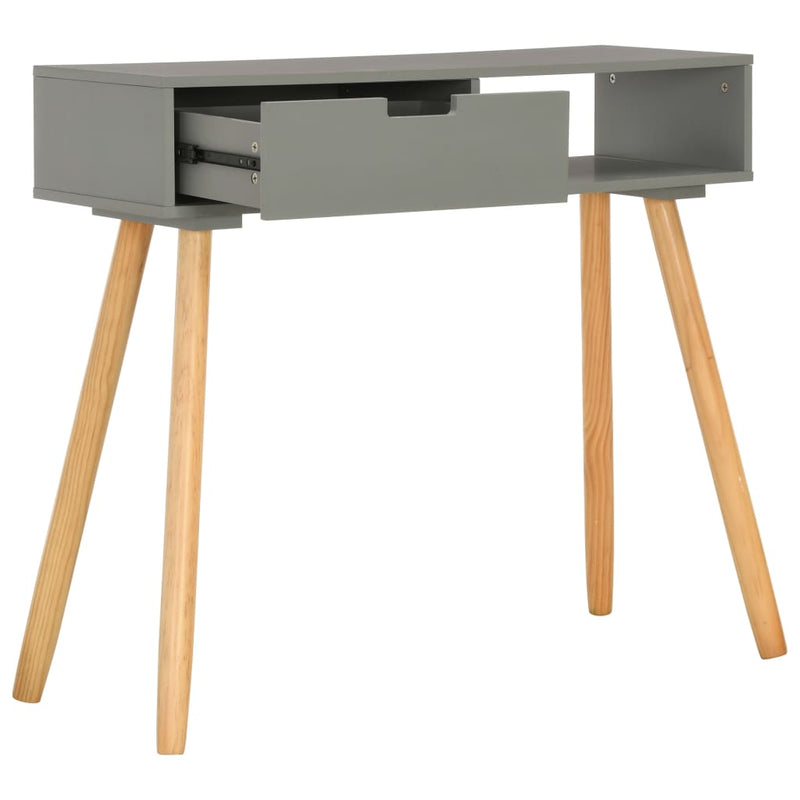 Console Table Gray 31.5"x11.8"x28.3" Solid Pinewood