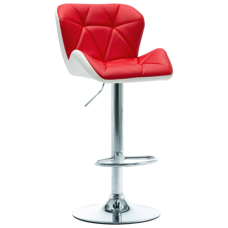 Bar Stool Red Faux Leather