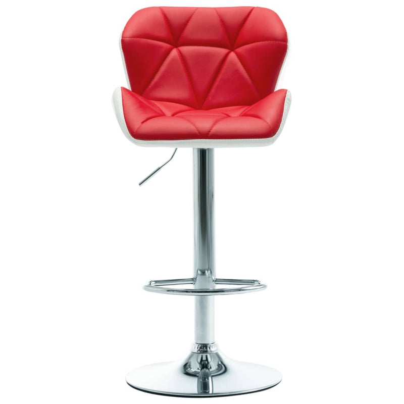 Bar Stool Red Faux Leather