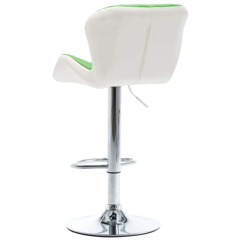Bar Stool Green Faux Leather