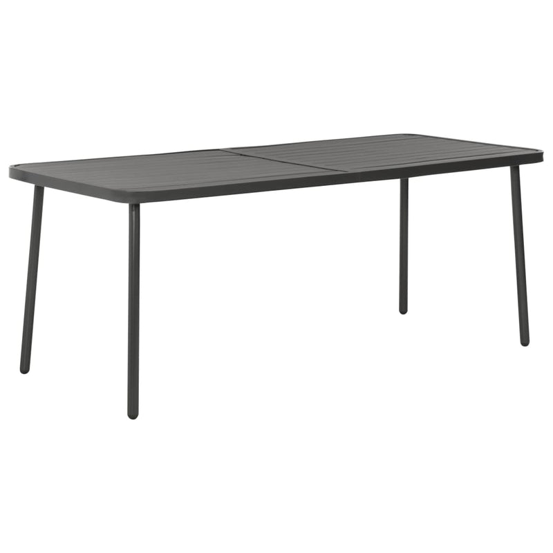 Patio Table Dark Gray 70.9"x32.7"x28.3" Steel