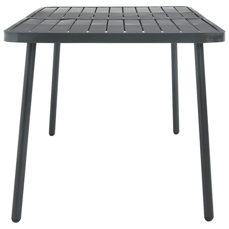 Patio Table Dark Gray 70.9"x32.7"x28.3" Steel