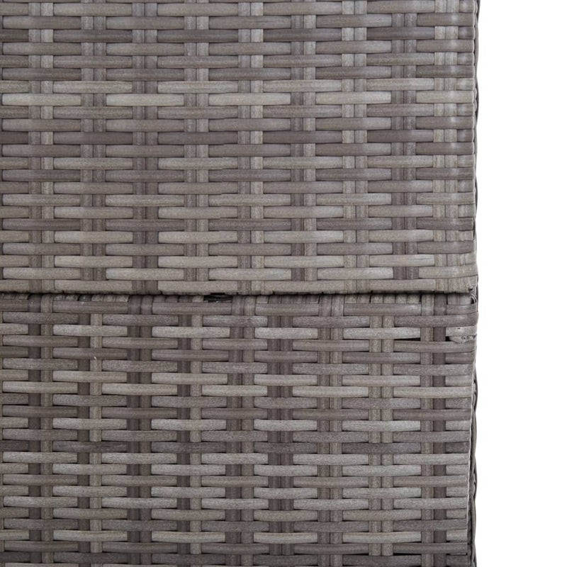 Patio Storage Box Gray 59.1"x39.4"x39.4" Poly Rattan