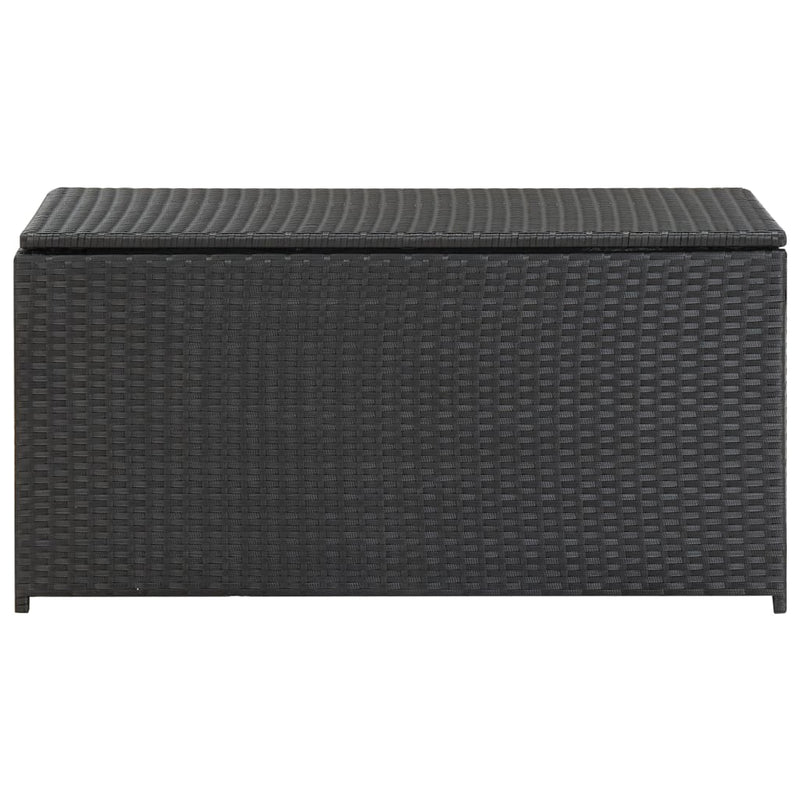 Patio Storage Box Poly Rattan 39.3"x19.6"x19.6" Black