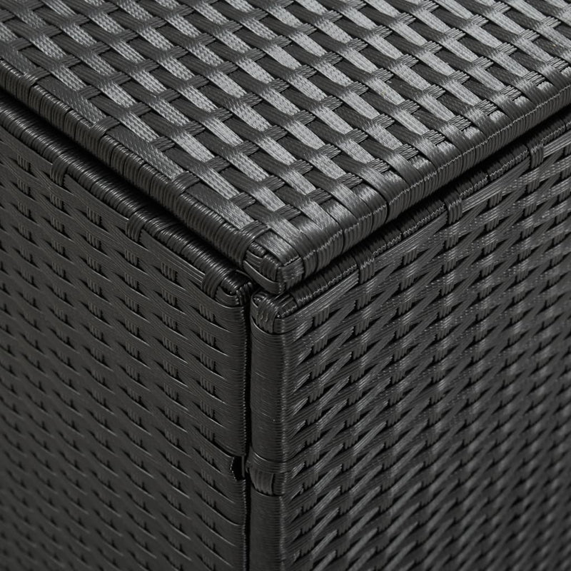 Patio Storage Box Poly Rattan 70.8"x35.4"x29.5" Black