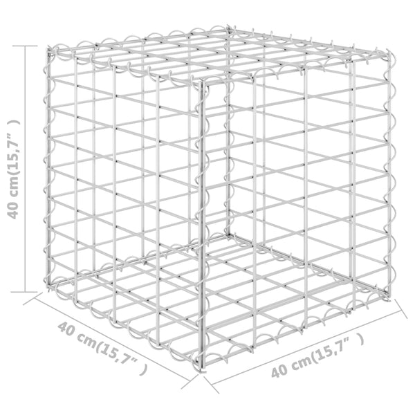 Cube Gabion Raised Bed Steel Wire 15.7"x15.7"x15.7"