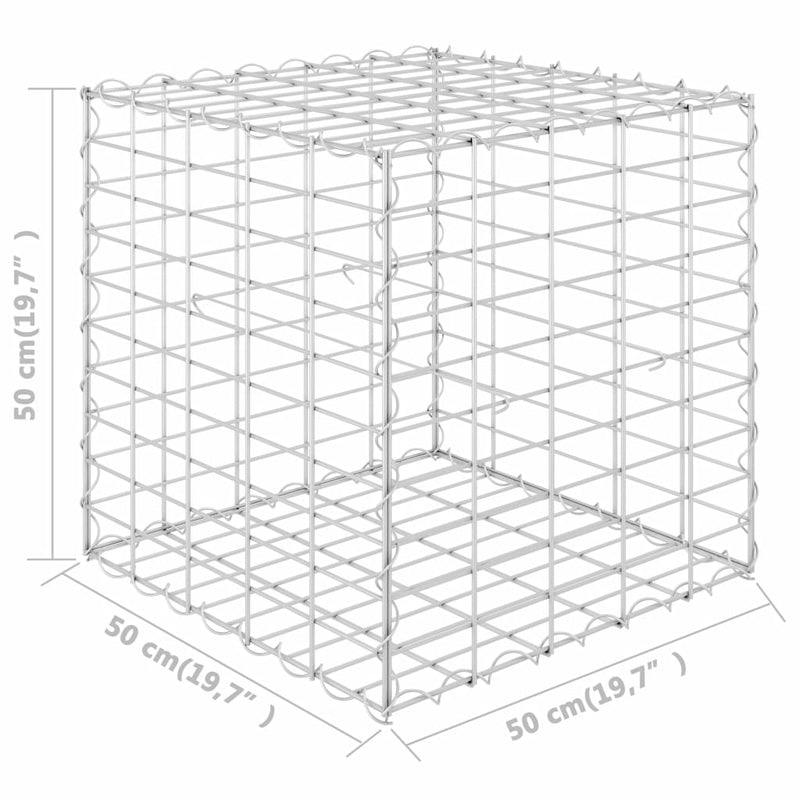 Cube Gabion Raised Bed Steel Wire 19.7"x19.7"x19.7"