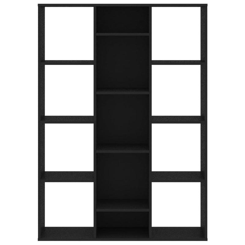 Room Divider/Book Cabinet Black 39.3"x9.4"x55.1" Chipboard