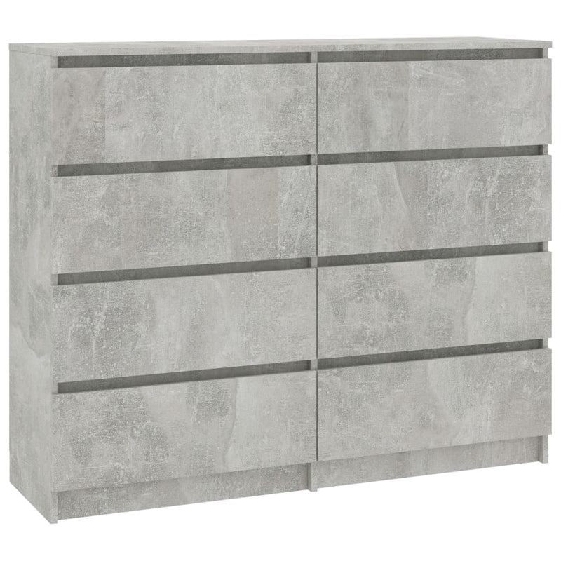 Drawer Sideboard Concrete Gray 47.2"x13.8"x39" Chipboard