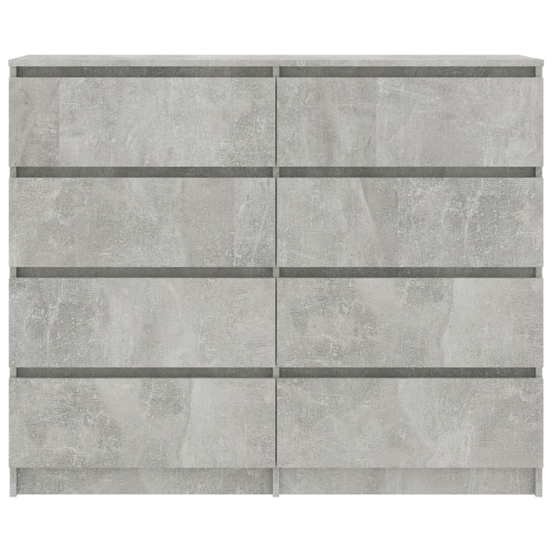 Drawer Sideboard Concrete Gray 47.2"x13.8"x39" Chipboard