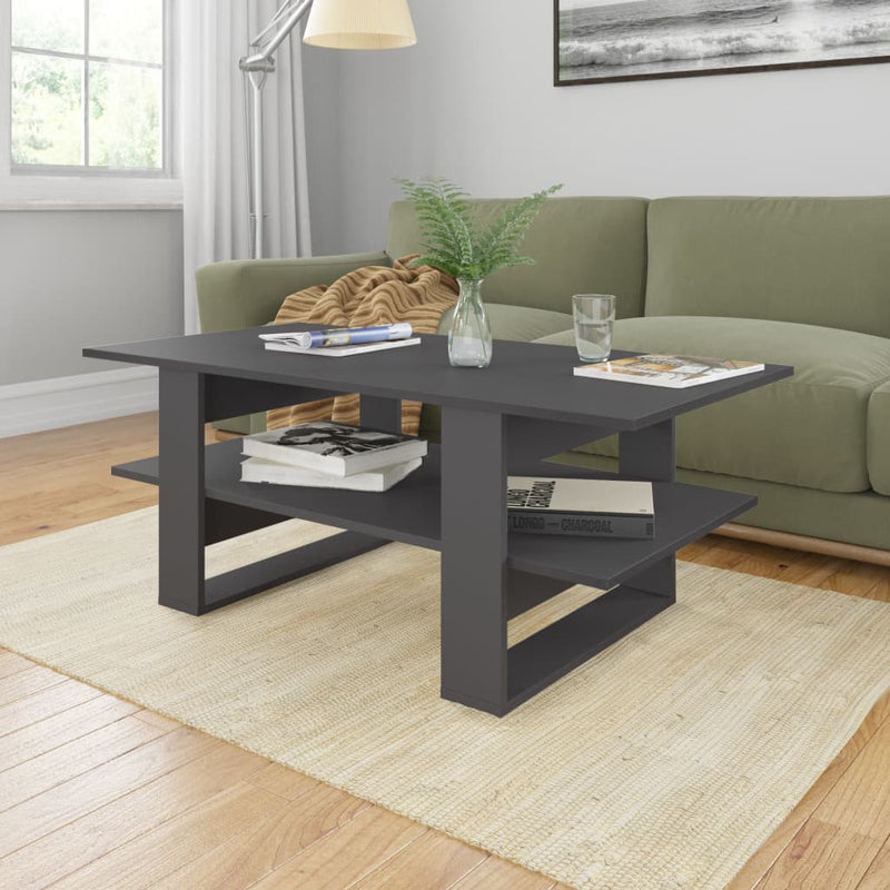 Coffee Table Gray 43.3"x21.6"x16.5" Chipboard