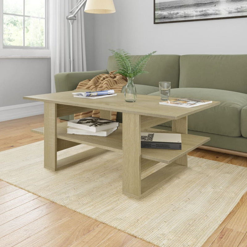 Coffee Table Sonoma Oak 43.3"x21.6"x16.5" Chipboard