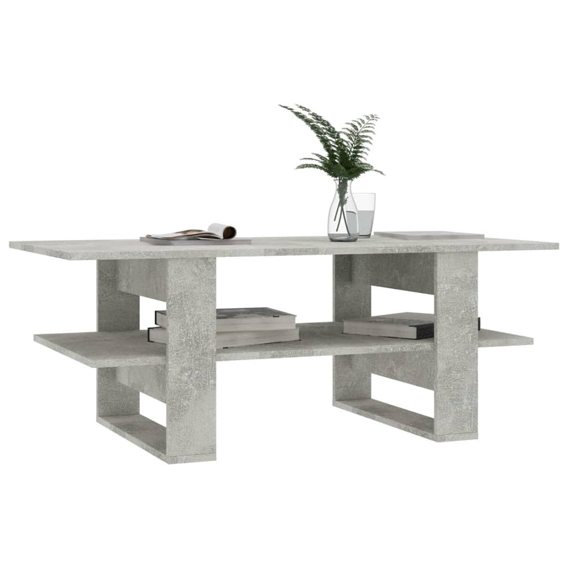 Coffee Table Concrete Gray 43.3"x21.6"x16.5" Chipboard