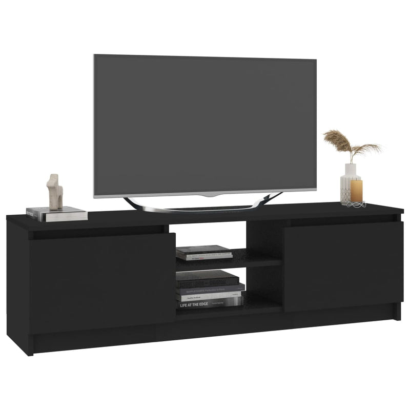 TV Cabinet Black 47.2"x11.8"x13.9" Chipboard