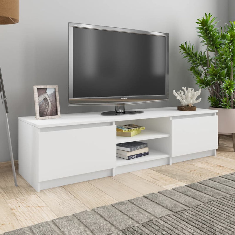 TV Cabinet White 55.1"x15.7"x13.9" Chipboard