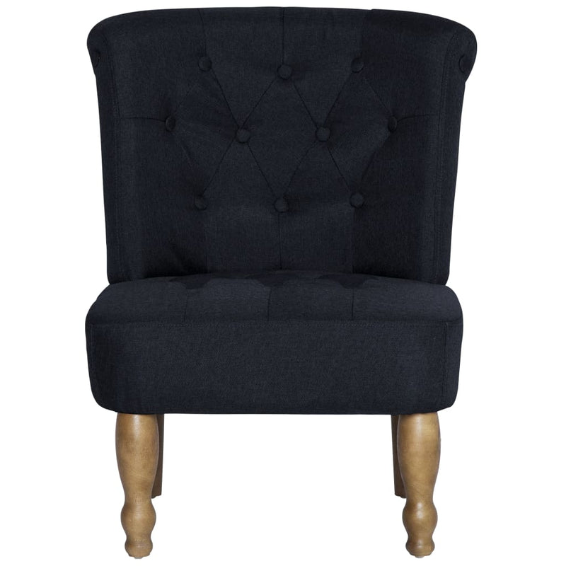 French Chair Black Fabric