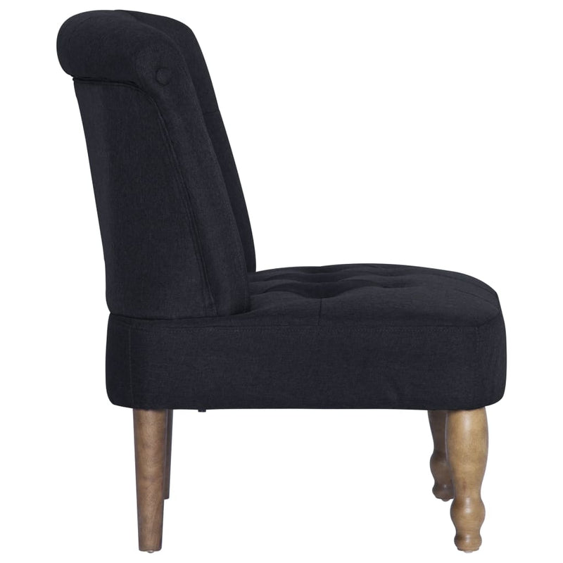 French Chair Black Fabric
