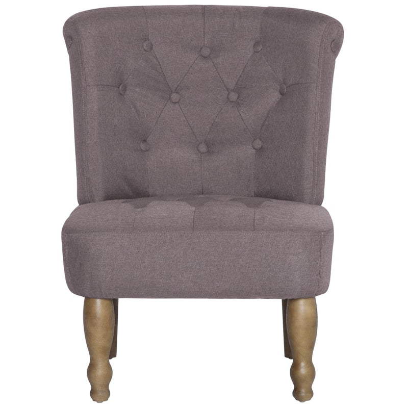 French Chair Taupe Fabric