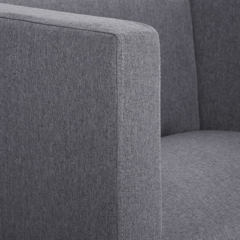 Cube Armchair Light Gray Fabric