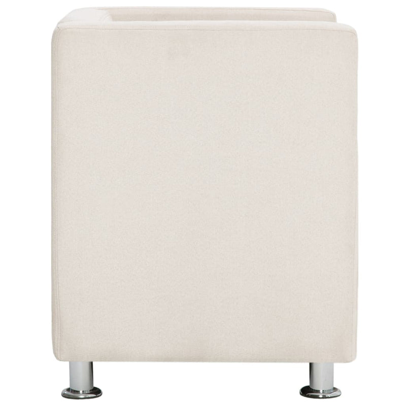 Cube Armchair Cream Fabric