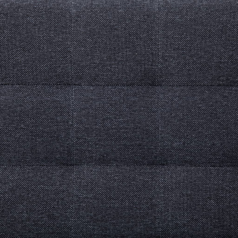 L-shaped Sofa Bed Dark Gray Polyester
