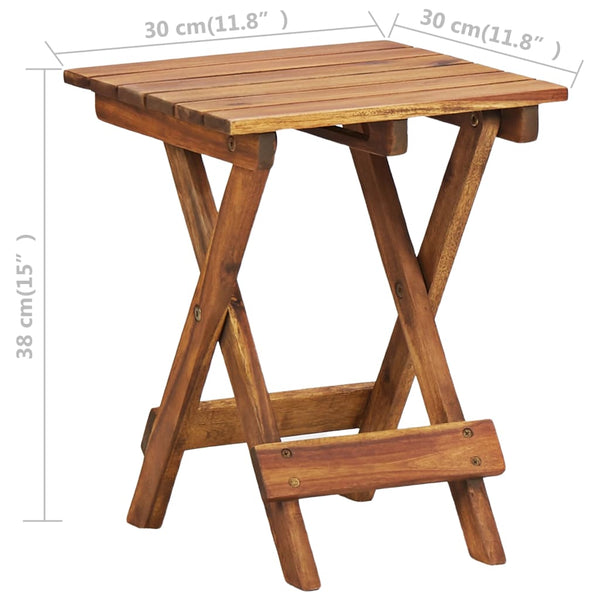 Plant Stand 11.8"x11.8"x15" Solid Acacia Wood
