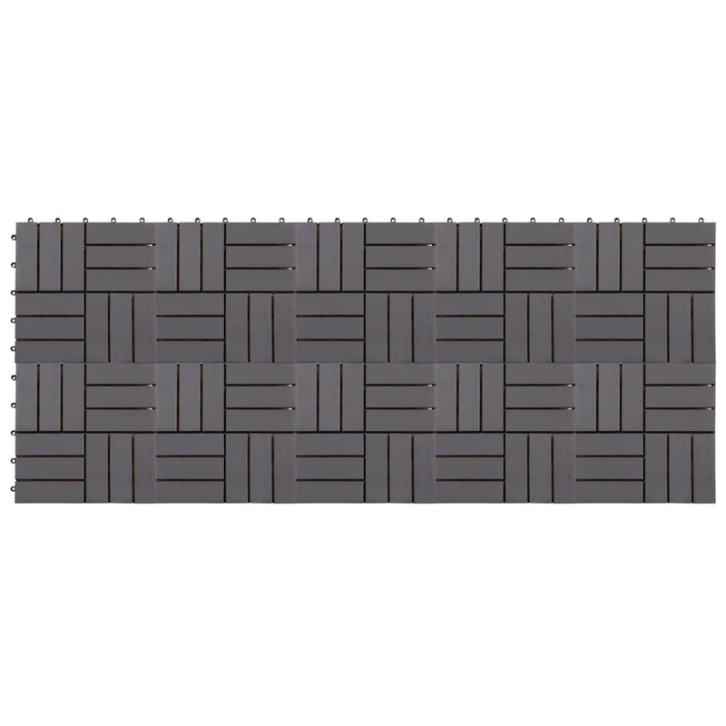 Decking Tiles 10 pcs Gray Wash 11.8"x11.8" Solid Acacia Wood