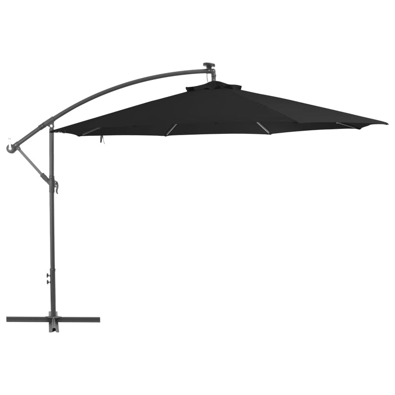 Cantilever Umbrella with Aluminum Pole 137.8" Black