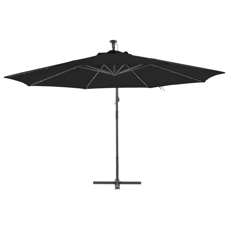 Cantilever Umbrella with Aluminum Pole 137.8" Black