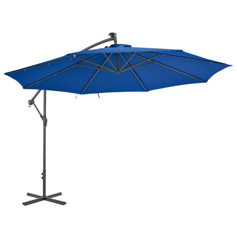 Cantilever Umbrella with Aluminum Pole 137.8" Blue