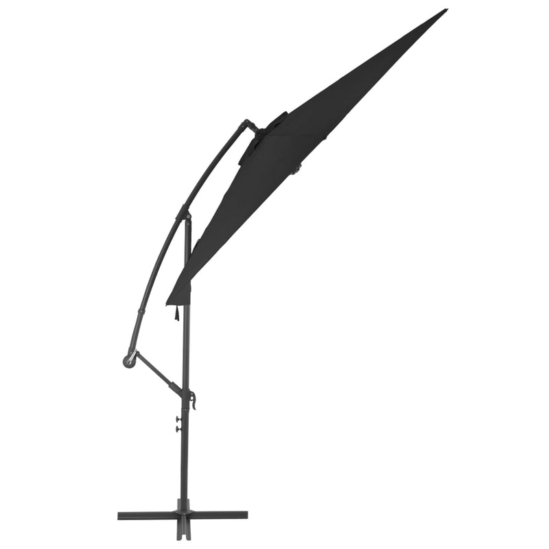 Cantilever Umbrella with Aluminium Pole 118" Black