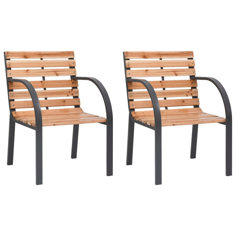 Patio Chairs 2 pcs Wood