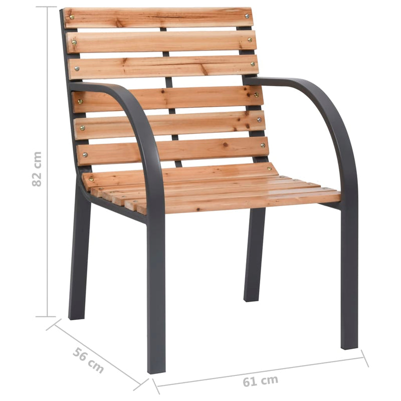 Patio Chairs 2 pcs Wood