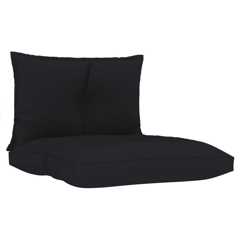 Pallet Sofa Cushions 2 pcs Black Fabric