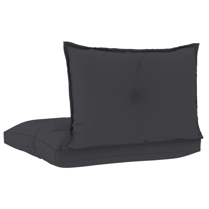 Pallet Sofa Cushions 2 pcs Anthracite Fabric